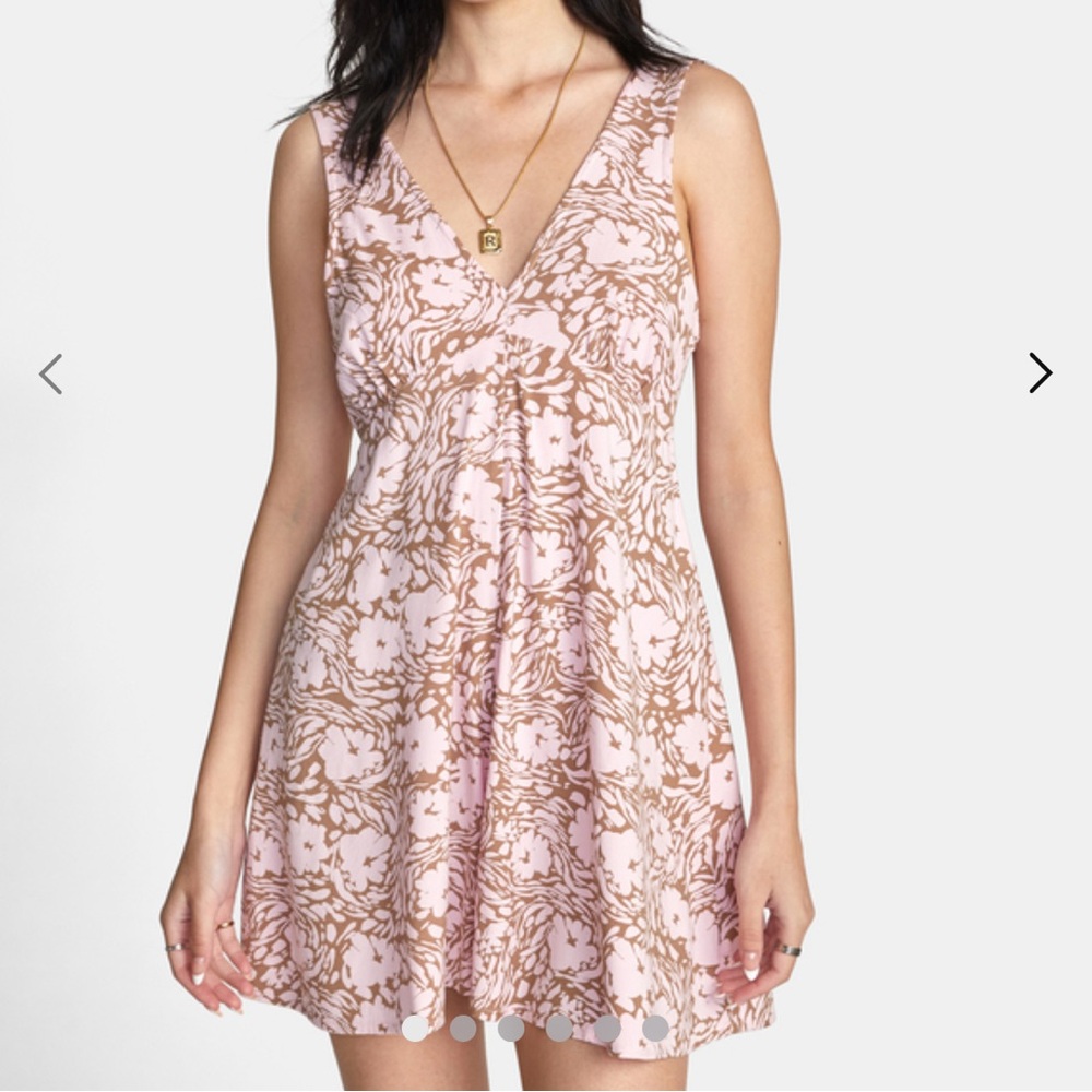 NWT RVCA Pink Floral V-Neck Jumpsuit
